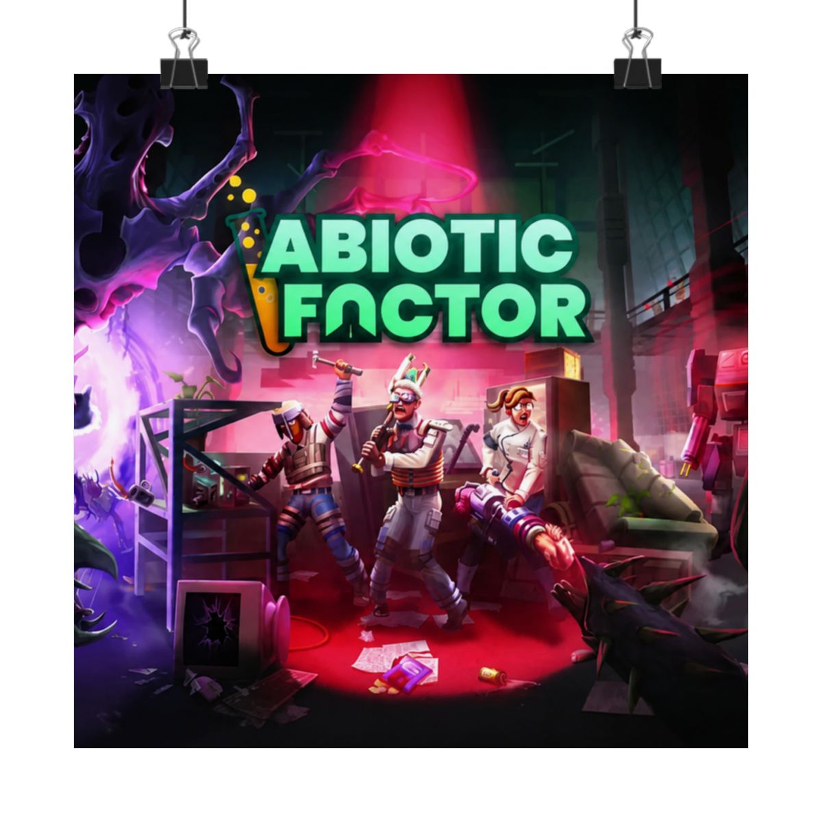 Early Access Key Art - Black Border Poster | Abiotic Factor - alternate angle 5, merchandise